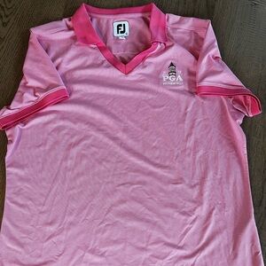 FootJoy Women’s Vibrant Pink Golf Polo with Embroidery